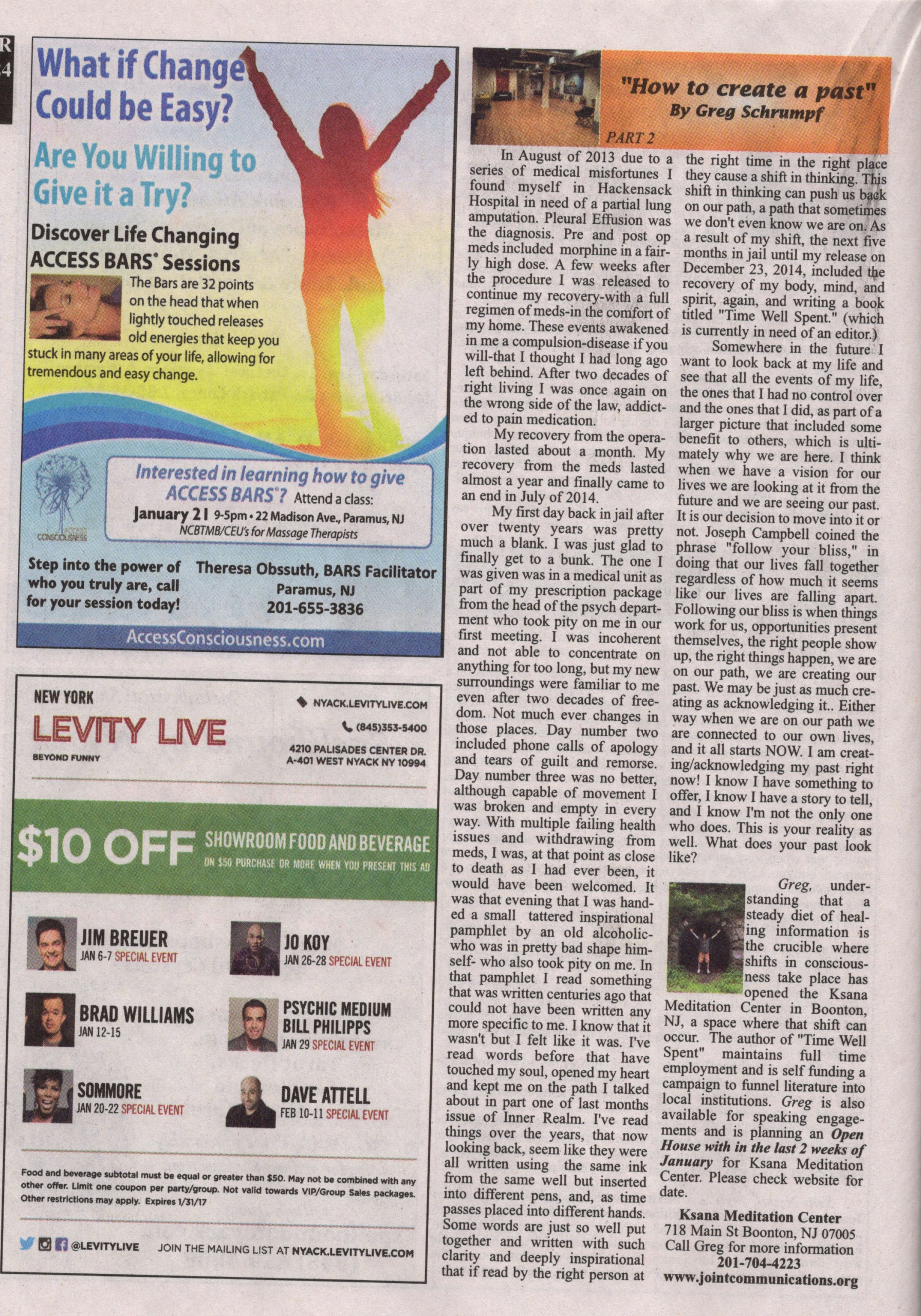 How To Create a Past - Ksana Meditation Center - An Open Space for Healing & Growth